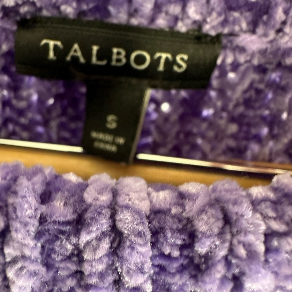 Talbots Women's Heathered Purple Sweater - Picture 4 of 4